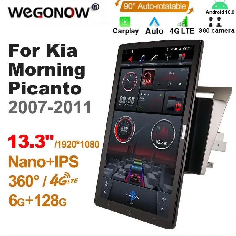 

Android 10.0 Ownice Car Radio Auto for Kia Picanto SA Morning 2004-2007 13.3'' No DVD support USB Quick Charge Nano 1920*1080