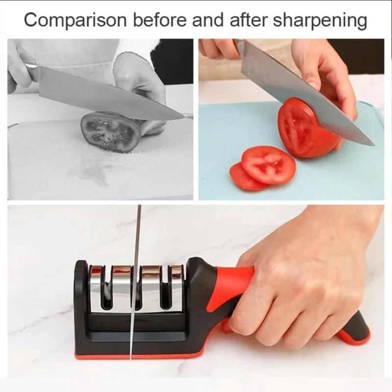 Internet Celebrity Knife Sharpener Home Multifunctional Practical Threestage Sharpening Stone Fast Ceramic Sharpening Stone Tool