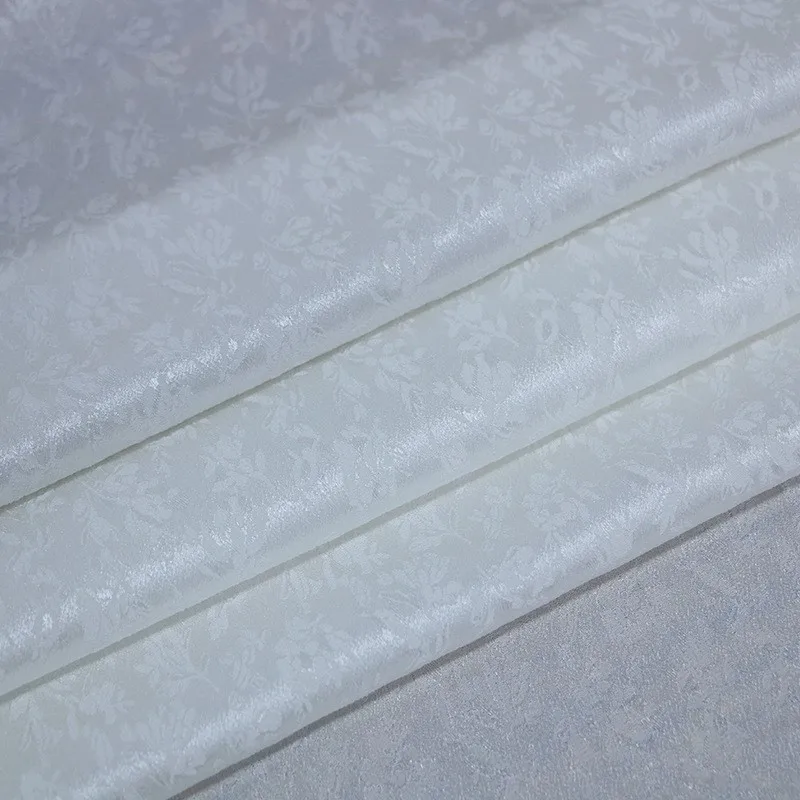 34 microns heavy crepe jacquard silk fabric