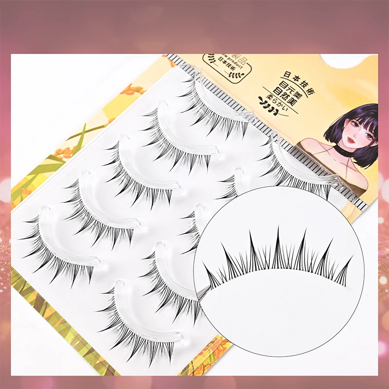 [JN] Juego de pestañas postizas, extensión de pestañas individuales esponjosas, maquillaje, acabado natural suave para uso diario