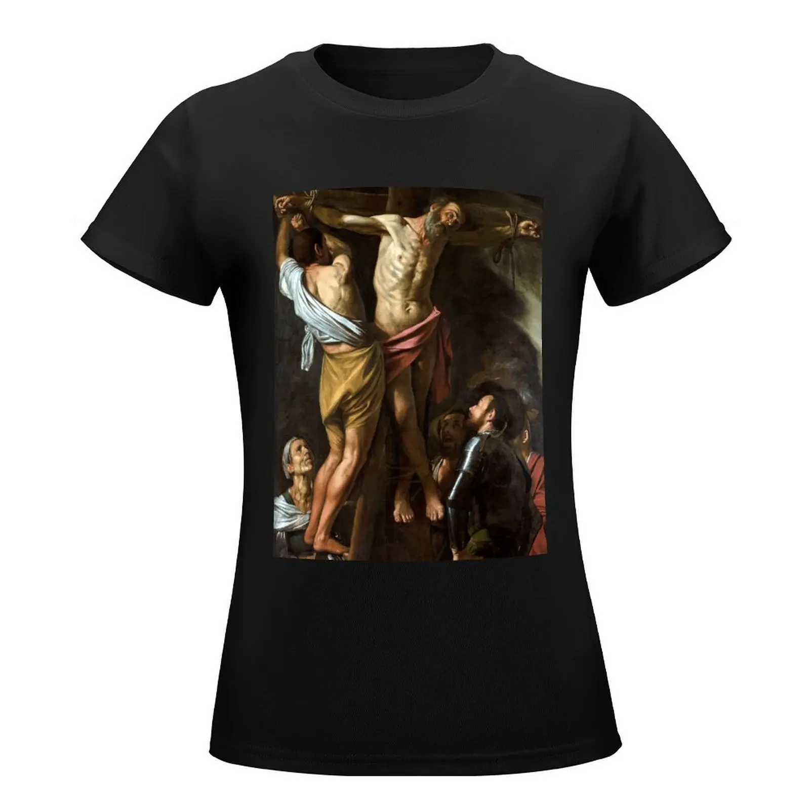 Caravaggio The Crucifixion of Saint Andrew T-Shirt anime clothes summer top oversized cute tops spring clothes Women 2024