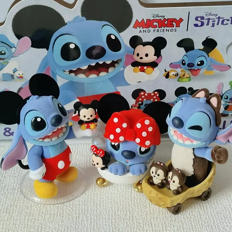 

Подлинная аниме Disney Crazy Series Микки и друг Стич слепая коробка мультяшная фигурка настольный декор орнамент игрушка рождественские подарки