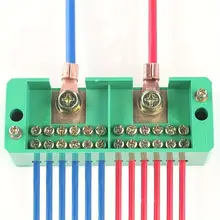 1 peça Fj6 caixa de junção elétrica monofásica/trifásica - tomadas de 2 polegadas, 6/8/12 portas, bloco terminal de latão, adequado para distribuição doméstica, suporte máximo 200A, 220V