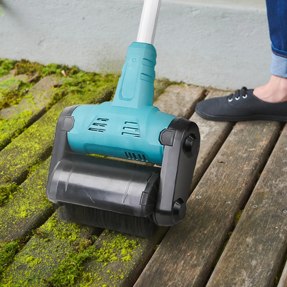 EE1 Outdoor Wire Brush 2 in 1 Multi Purpose Brush Universal Cordless Tool  Electric Patio Cleaner with Roller Brush