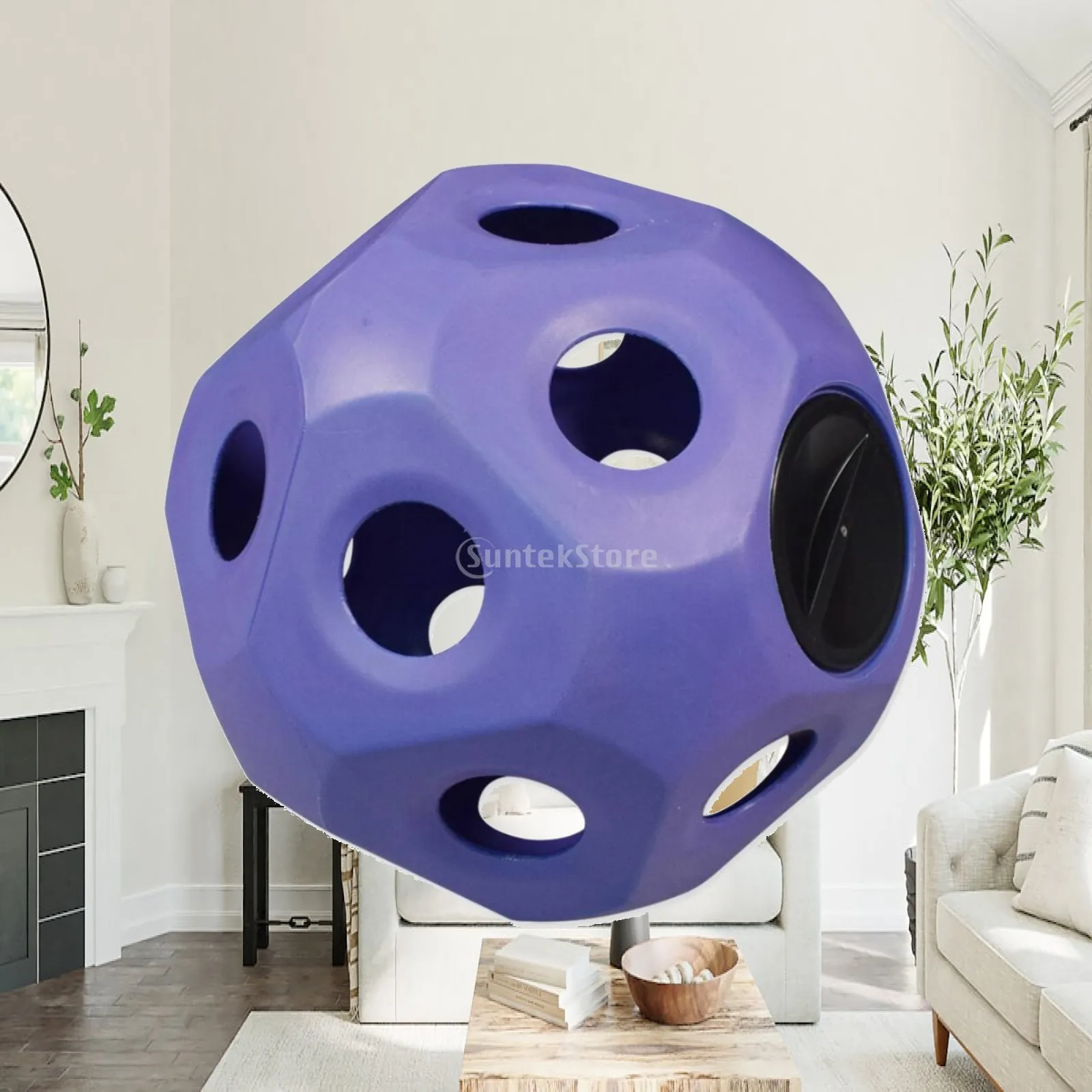 interactive-hay-ball-feeder-for-horses-cattle-donkey-with-multiple-openings-durable-polyethylene-livestock-enrichment-toy