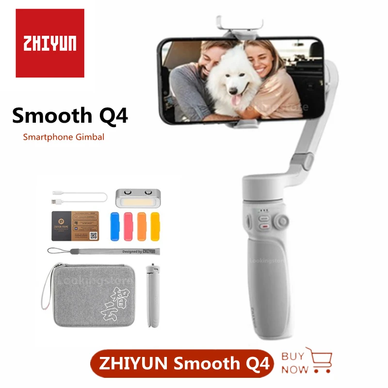 Zhiyun Smooth Q4 الهاتف الذكي Gimbal 3-Axis مرنة الهاتف مثبت يدوي آيفون 13 برو ماكس/هواوي/سامسونج/شاومي