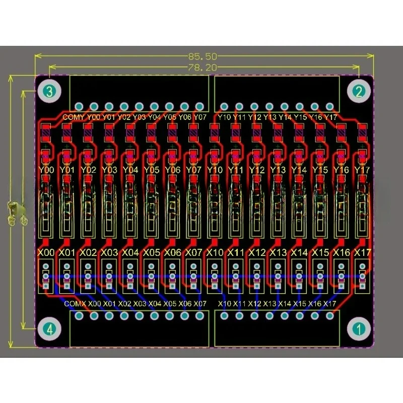 PLC debugging board/simulation board/16-channel input and output test board/PLC learning accessories/switch IO module