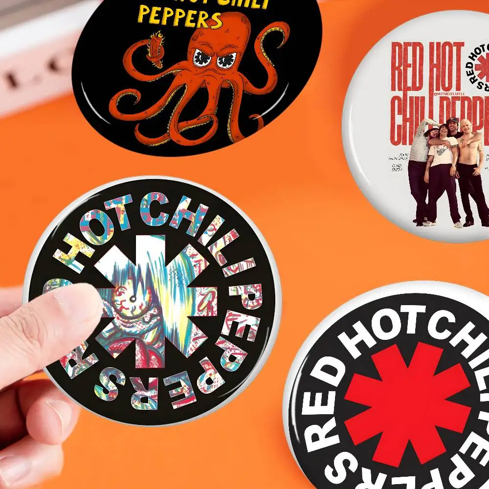 Popular Rock Band Red Hot Chili Peppers Tinplate Soft Button Pin Brooch Metal Badge Custom Jewelry Accessories Hat Bag Lapel