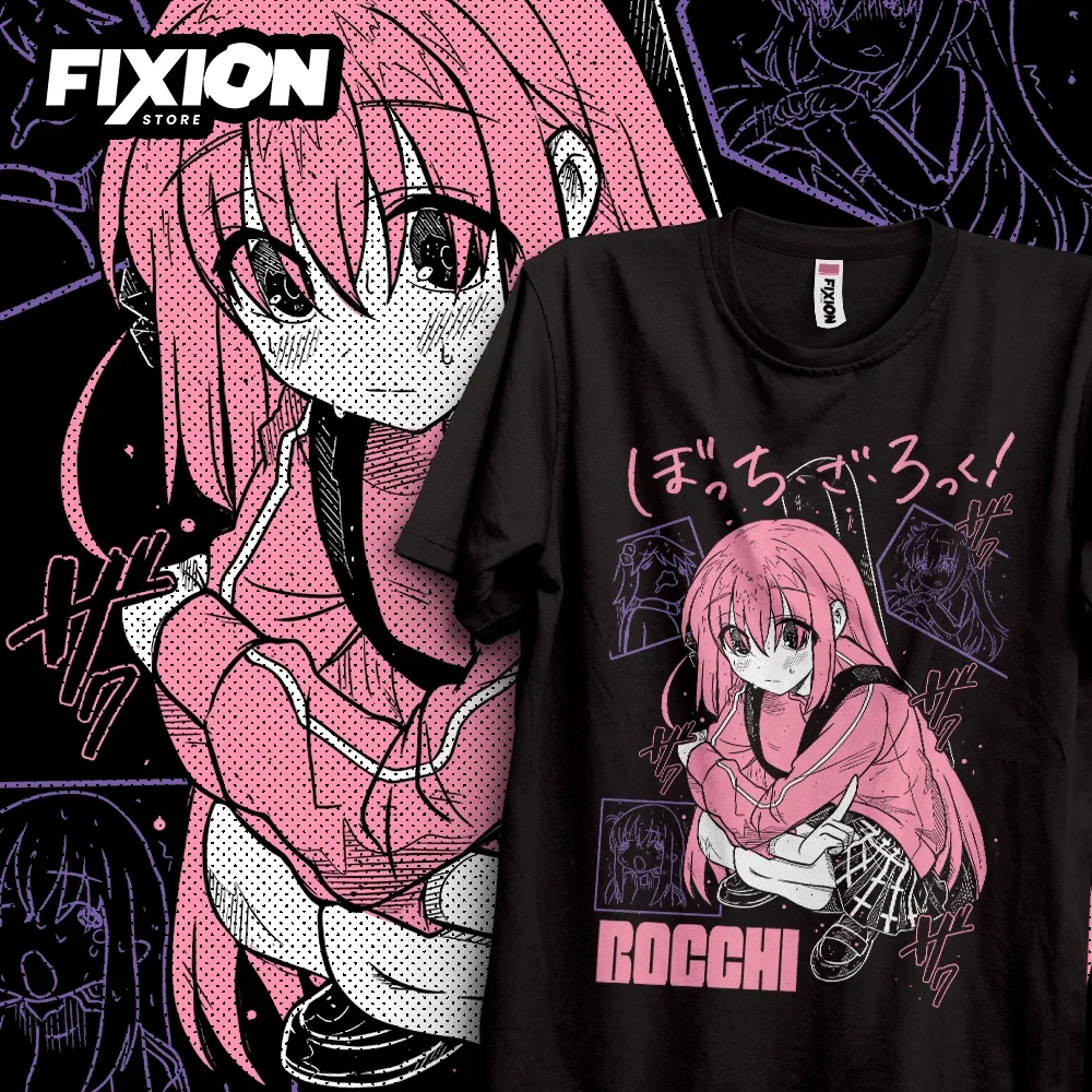 Bocchi The Rock – Ahora en BlancoAnime T Shirt Manga Gift For Anime Lover All Size Cotton