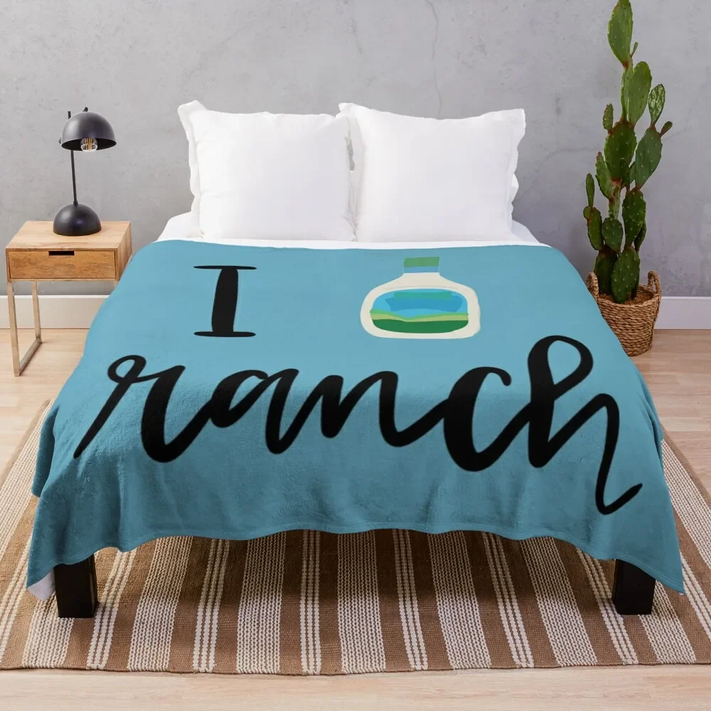 I Love Ranch Throw Blanket Decorative Beds Warm Blankets