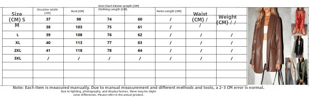 Women's Leather Jacket Casual Warm Autumn Winter European American Style Leather Coat for Women's Clothing