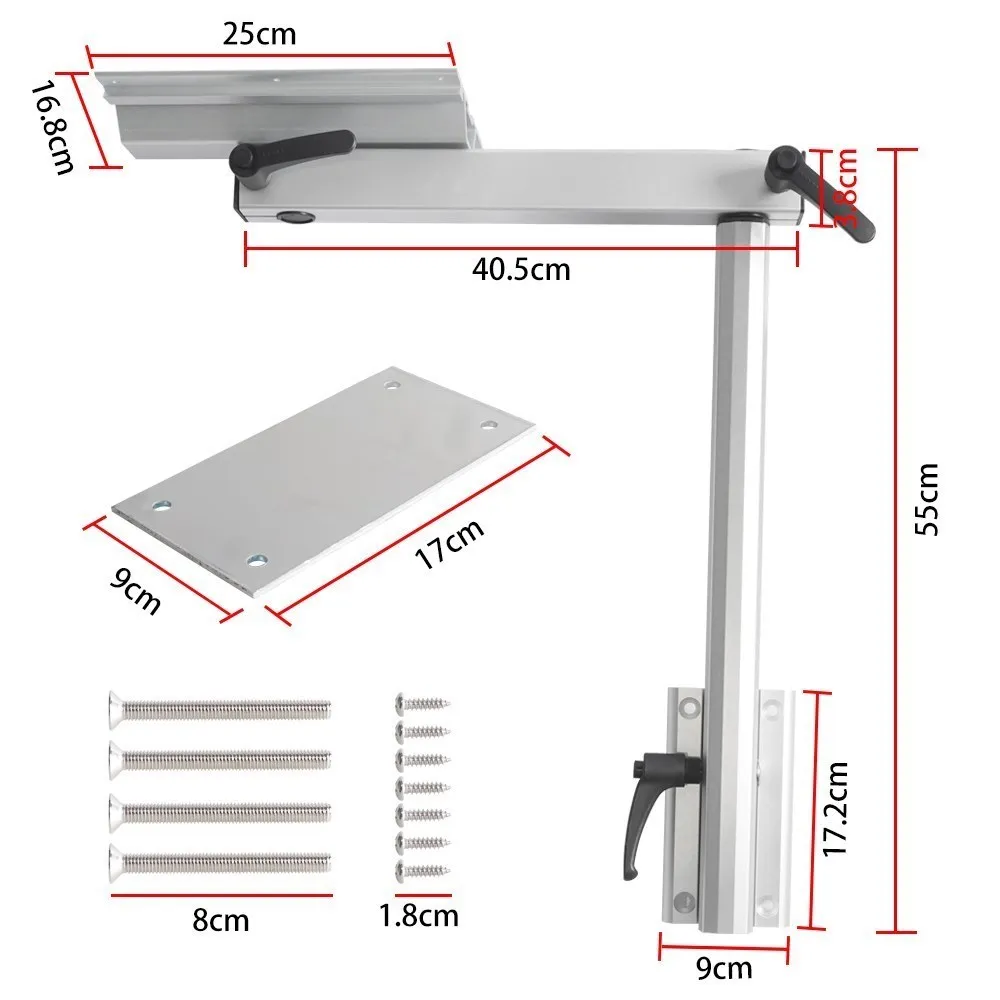 New RV Detachable Height Dinette Table Adjustable Removable Table Leg 360 Degree Rotation Aluminum Alloy for Yachts RV Motorhome