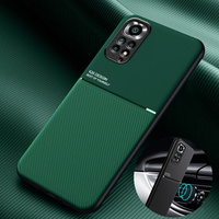 For Xiaomi Redmi Note 11 4G Global Case Luxury Leather Car Magnetic Holder Plate Phone Case For Redmi Note 11S Back Cover