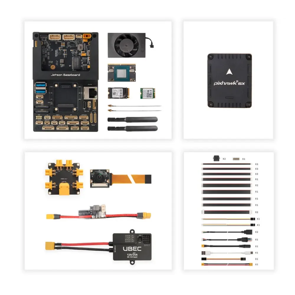 

Pixhawk6X Pro Full Kit with Case NVIDIA Jetson Orin NX16GB WiFi SSD Camera Integrated Ready-to-Use for Autonomous Drone Robotics