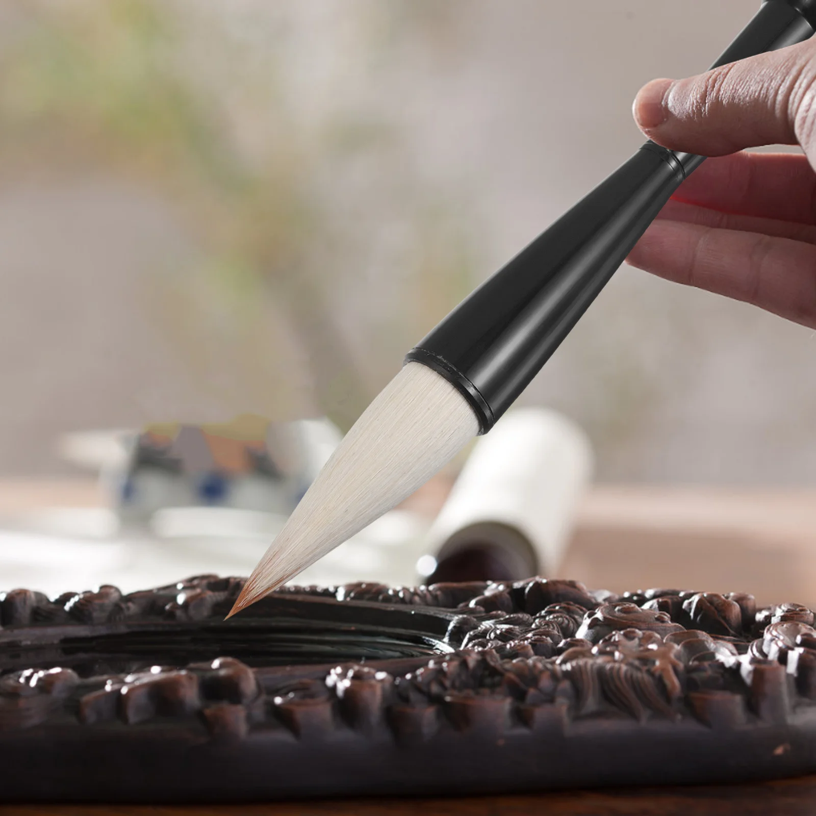 

Chinese Calligraphy Brush Set Large Ink Brush For Japanese Sumi Painting Writing Big Characters Artistic Calligraphy