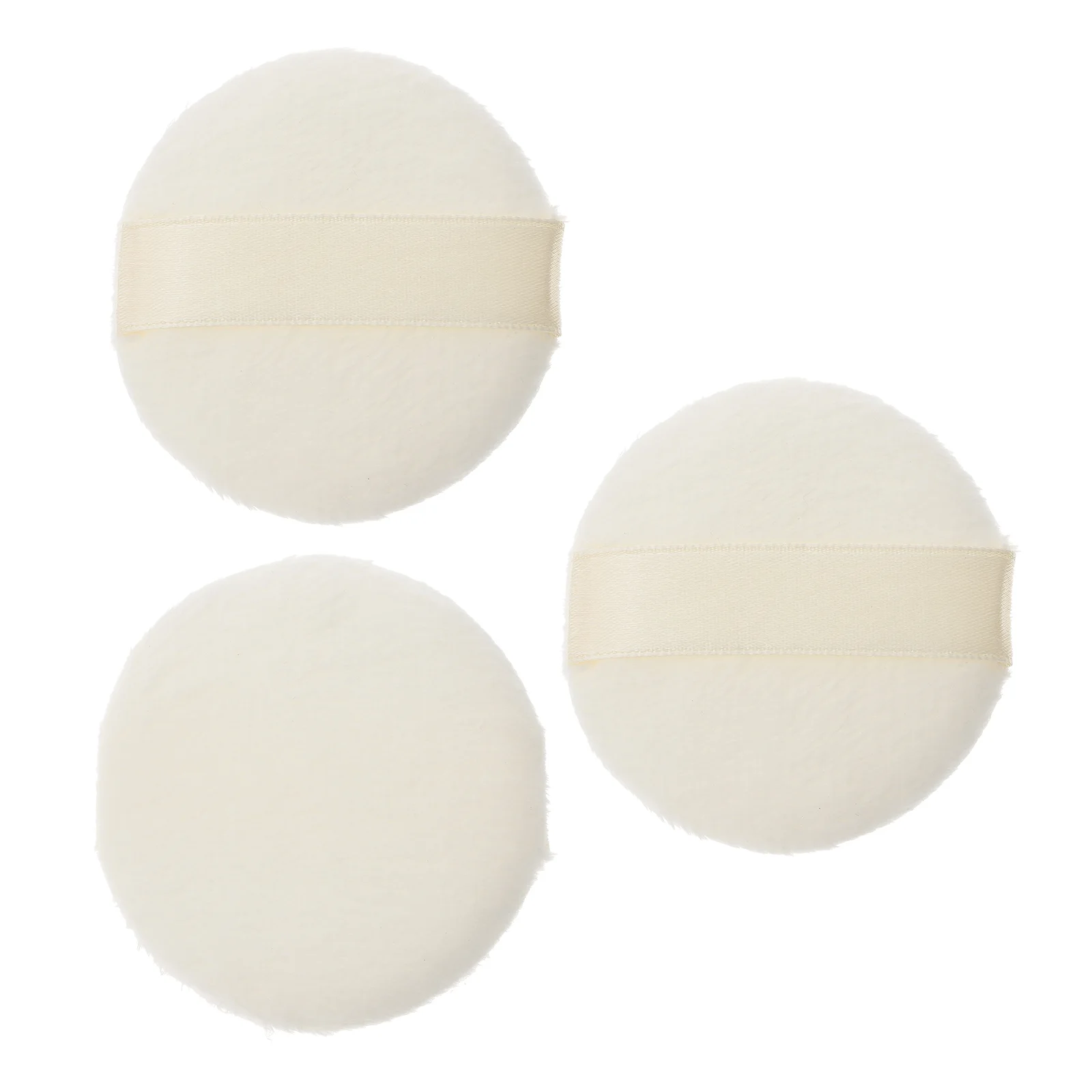 3 Pcs Ultra Short Plush Fluffy Powder Puff Comfortable Toddler Body Dusting Powder Puffs Talcum Powders Puff