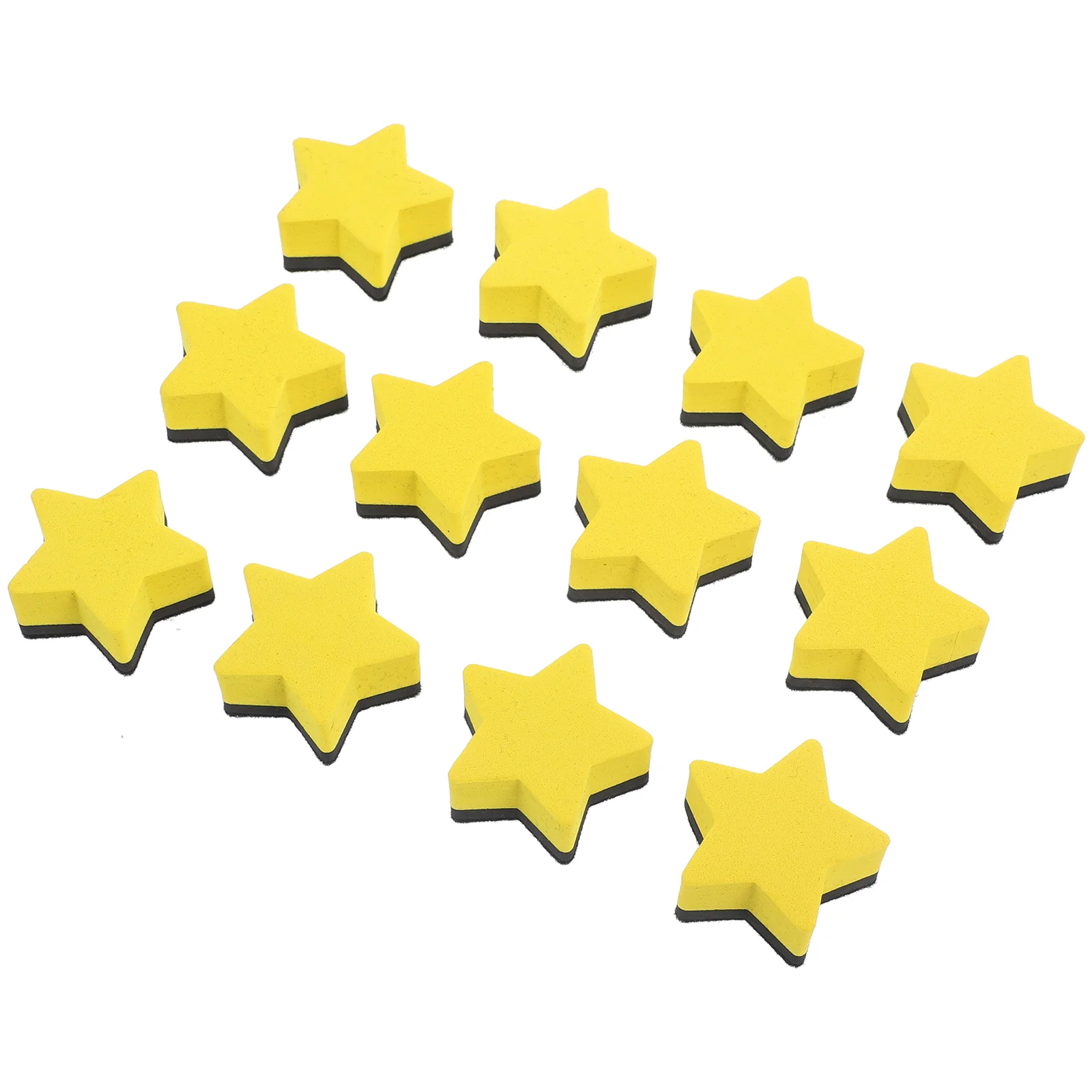 

12 Pcs Erase Pentagram Eraser White Board Mini Dry Erasers Felt Cloth Whiteboard Magnetic Office Kids