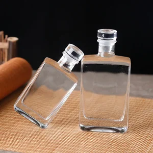 Bouteille de verre d’alcool alcoolisé de 100 ML Carafe de whisky sans plomb Bouteille de verre à vin avec bouchon hermétique Accessoires de bar pour le saké 10 meilleures bouteilles de vin en vente - No 9