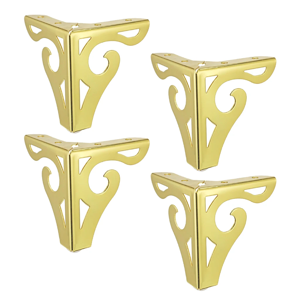 Sofa Cabinet Legs Iron Metal Furniture Legs Chrome Decorative Sturdy Support for Kitchen Bathroom Cabinet Shelf