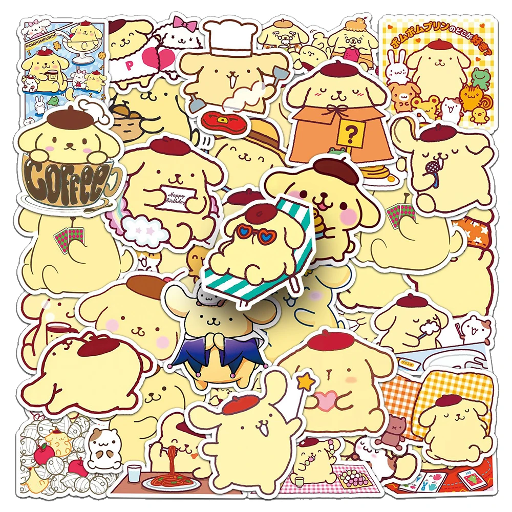 10/30/50 Stück Niedliche Lustige Pompompurin Anime Cartoon Aufkleber Ästhetische Sticker für Laptop Handy Notizbuch Scrapbooking Dekoration