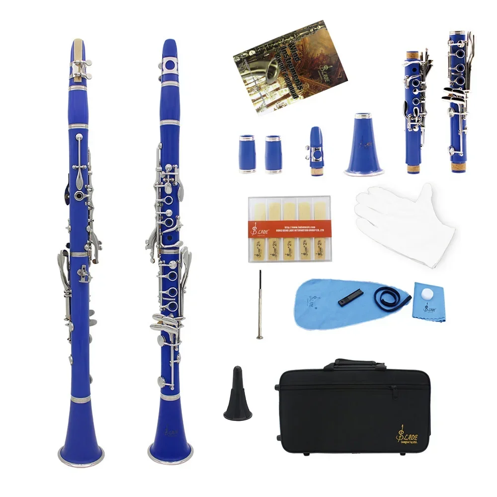 SLADE Bb Clarinet 17 مفتاحًا أدوات آلات النفخ الخشبية الباكليت الراقية تينور كلارينيت بلاكويند أداة أداء الكلارينيت المتخصصة #3