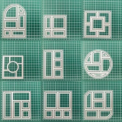 2024 New Circle Square Rectangle Splicing Layer Background Frame Metal Cutting Dies for DIY Scrapbook Photo Album Stencils