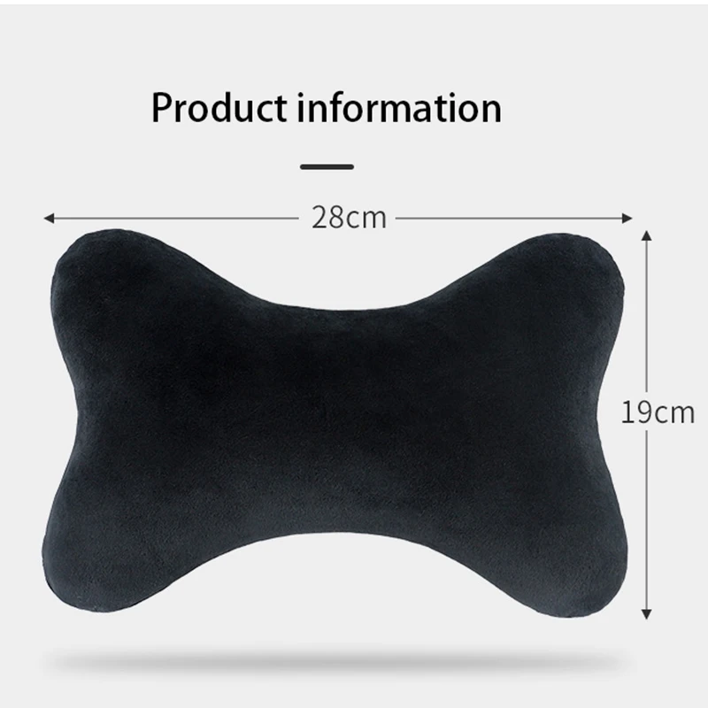Car Neck Headrest Pillow Memory Foam Car Seat Neck Pillow Breathable Crystal Velvet Head And Neck Support For Sleep Pillow