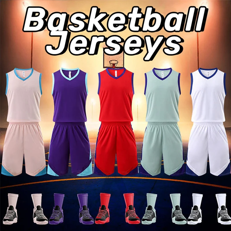 Basketball Jersey Customize Adult Kid Quick-drying Training Uniform Shirts Sleeveless  Sportswear Tracksuit Sport Suit Clothing