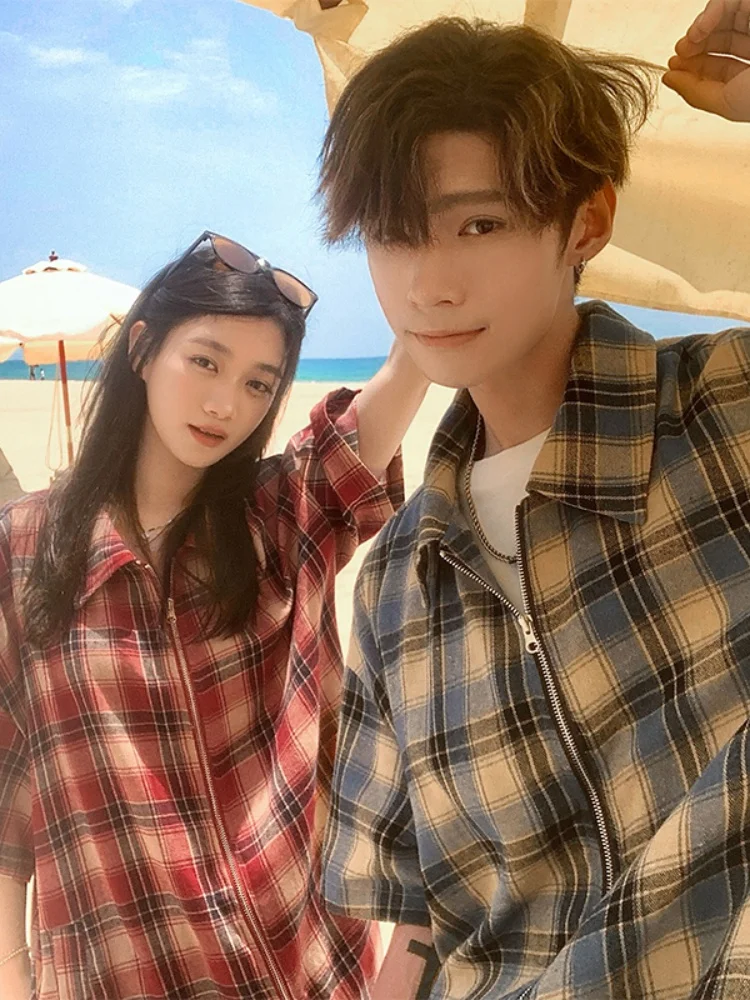 

Мужская рубашка с коротким рукавом, летняя, тонкая, свободного кроя, повседневная, для отпуска, модная, дышащая, молодежная, с воротником на пуговицах, стандартный крой