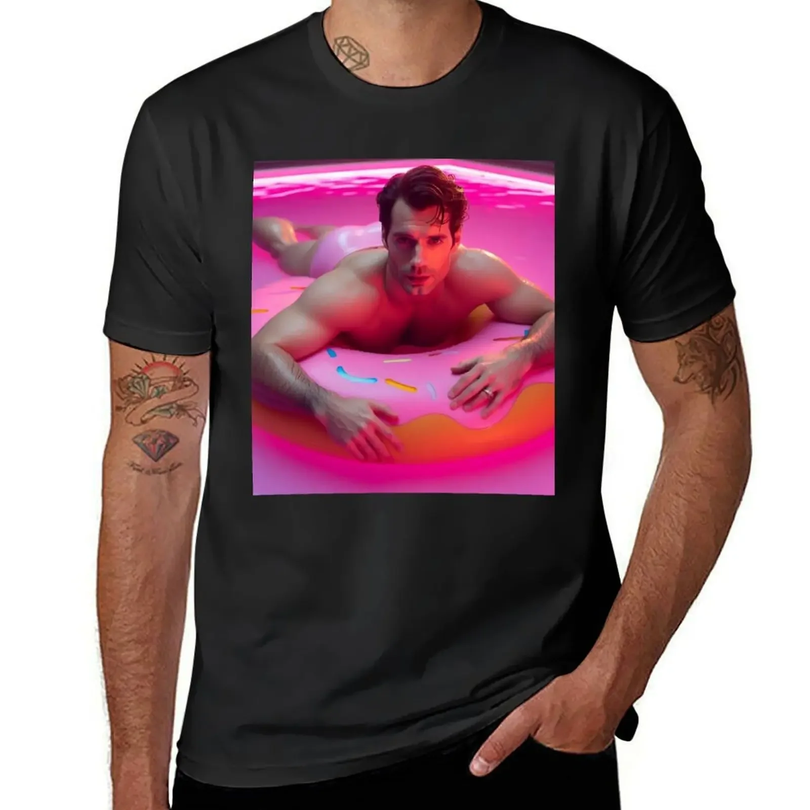 Henry cavill relaxing T-Shirt shirts graphic tees customs cute tops Short sleeve tee t shirt for men