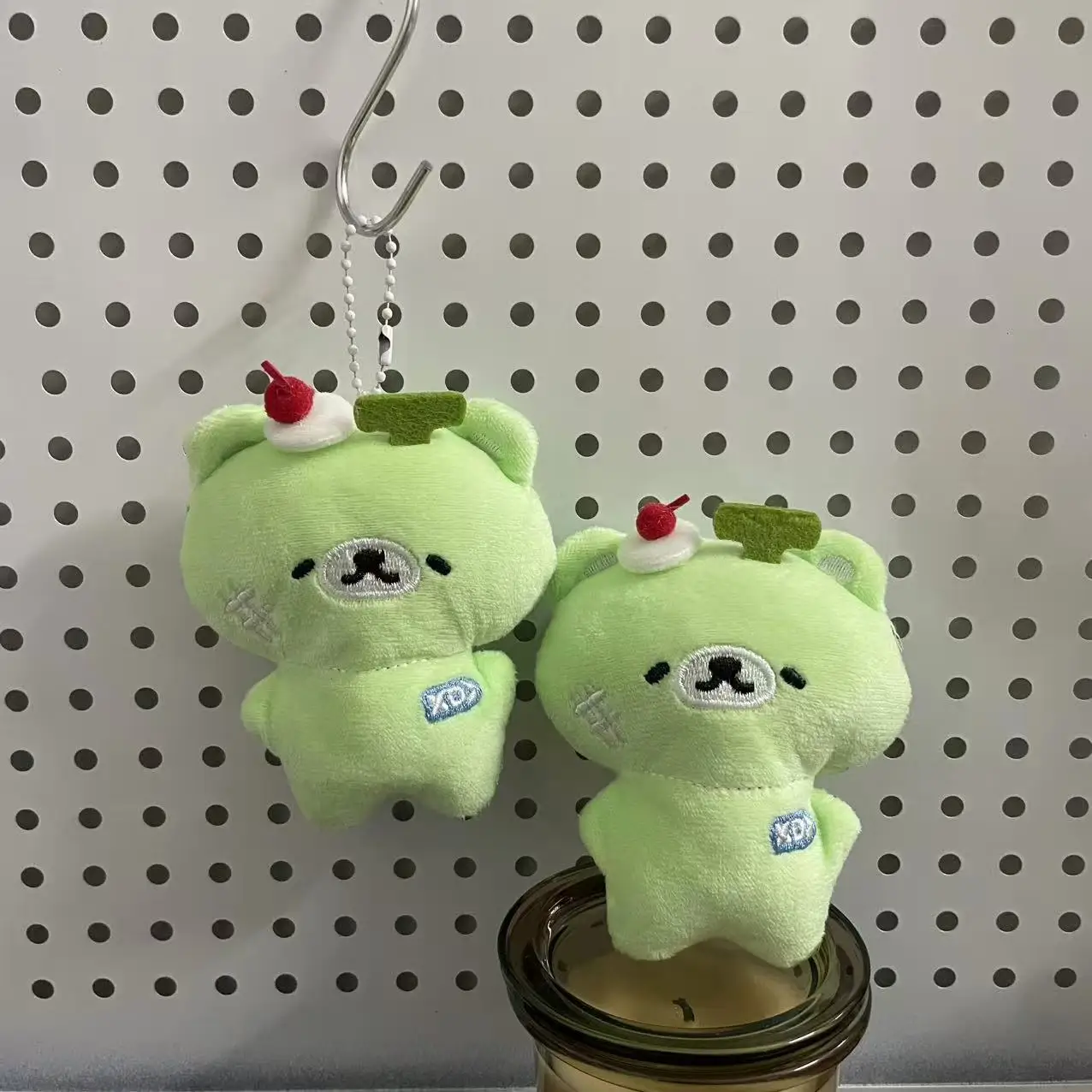 Nuevo lindo plátano miel melón oso colgante de felpa suave lindo llavero mochila teléfono colgante bolsa accesorios regalo de novia