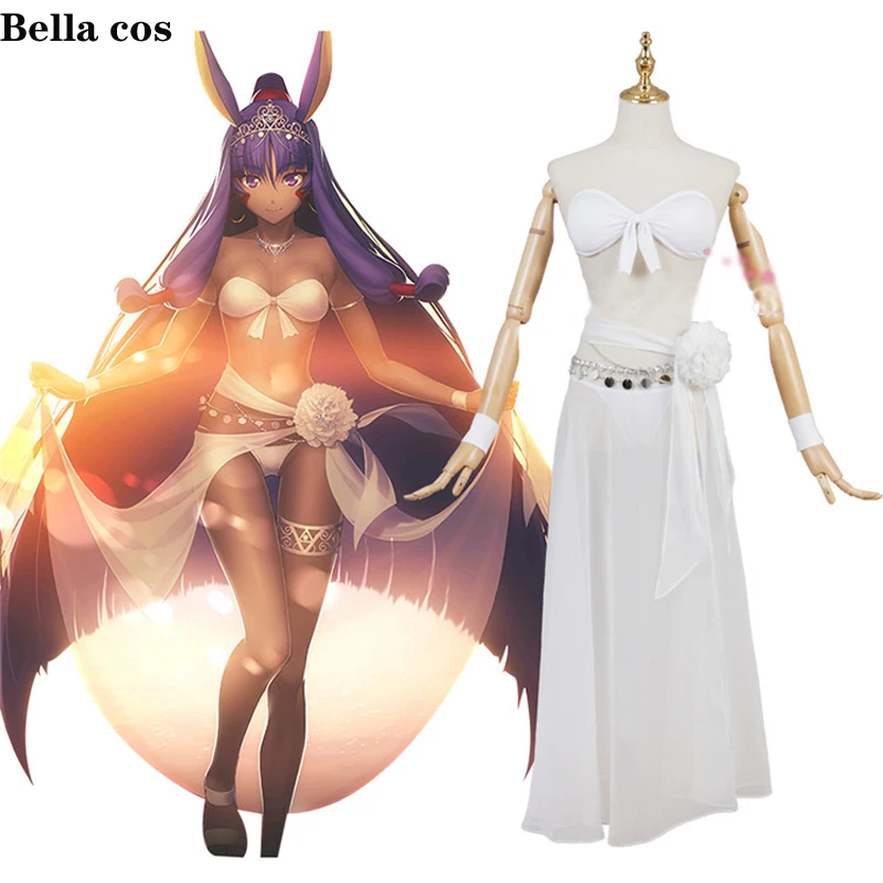 

Custom Size Fate Grand Order Assassin Nitocris Cosplay Costume Sexy White Swimming Suit Uniform Halloween Costumes Anime Outfits