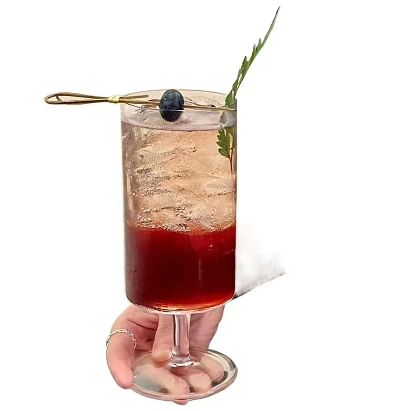 

【Best-selling】Wind Straight Tube Juice Cup Glass Cocktail Drink Cup Beverage Water Cup