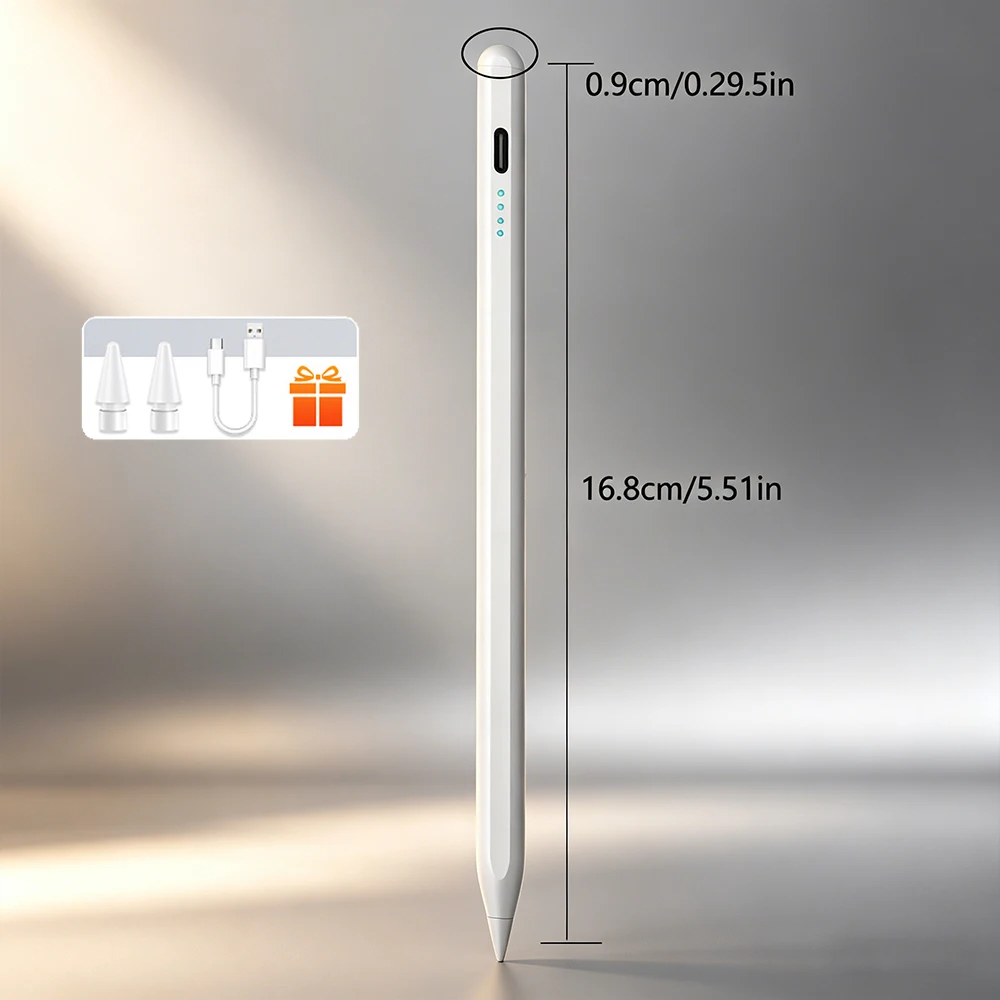 For iPad Pencil Stylus Pen for Air 6 M2 Pro M3 with Palm Rejection and Tilt Sensitivity for iPad Pro 11 7/8/9/10/11th mini 5 6 7