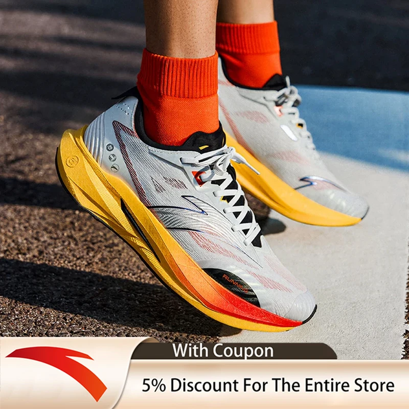 ANTA Male Extreme Shadow Nitrogen Technology Racing Training Breathable Running Shoes Wear resistant New Gripping Sports Shoes