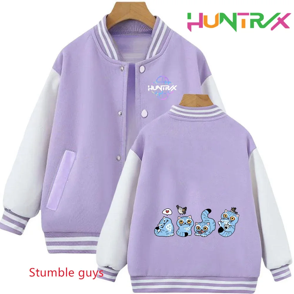 قميص رياضي جديد للأولاد مع طباعة كرتونية Kawaii 3-12 سنة فتاة رداء علوي غير رسمي-K-pop Demon Hunters ملابس البيسبول للأطفال