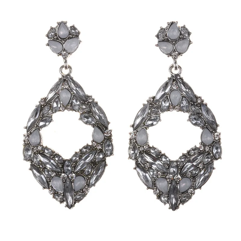 New foreign trade earrings, fashionable and creative alloy diamond earrings, cross-border accessories sent overseas