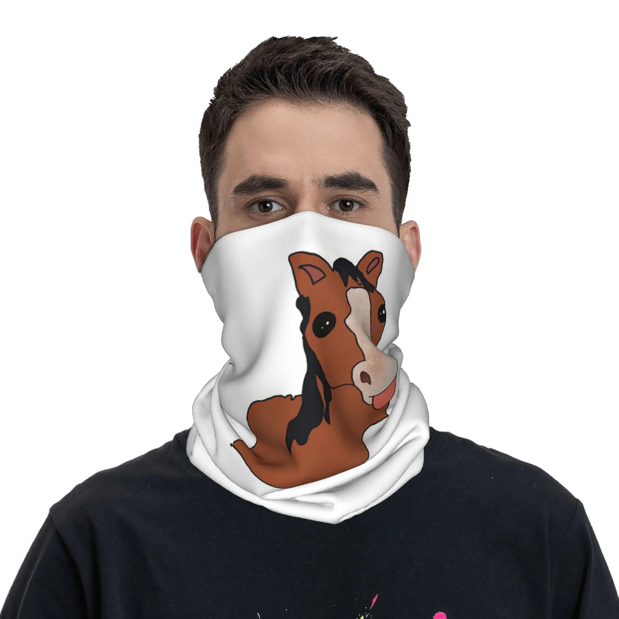 Tiny Horse Timothee Chalamet SNL Bandana Neck Cover Printed Mask Scarf Cycling Scarf Riding for Men Women Adult Washable