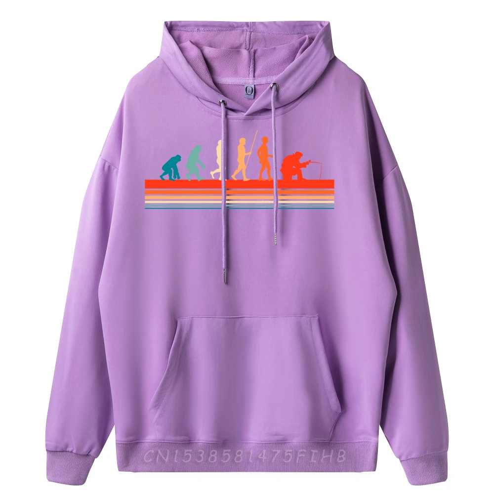 Ice Fishing Evolution Fisherman Retro Vintage Graphic Tees Men Camisas De Hombre Lovers Day