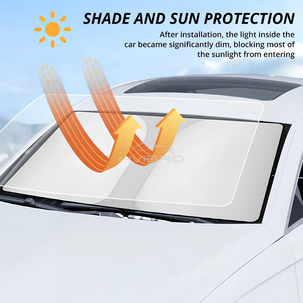 Protector solar de cristal para parabrisas delantero de coche, paraguas aislante, parasol Solar para ventana, bloques de parasol para coche, cubierta protectora reflectora UV