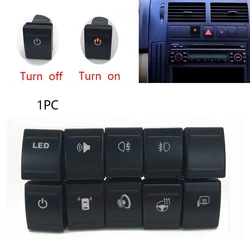 1PC Car fog lamp LED power radar mirror heating music switch Button With Connect Wire For VW Polo 04-09 Accessories