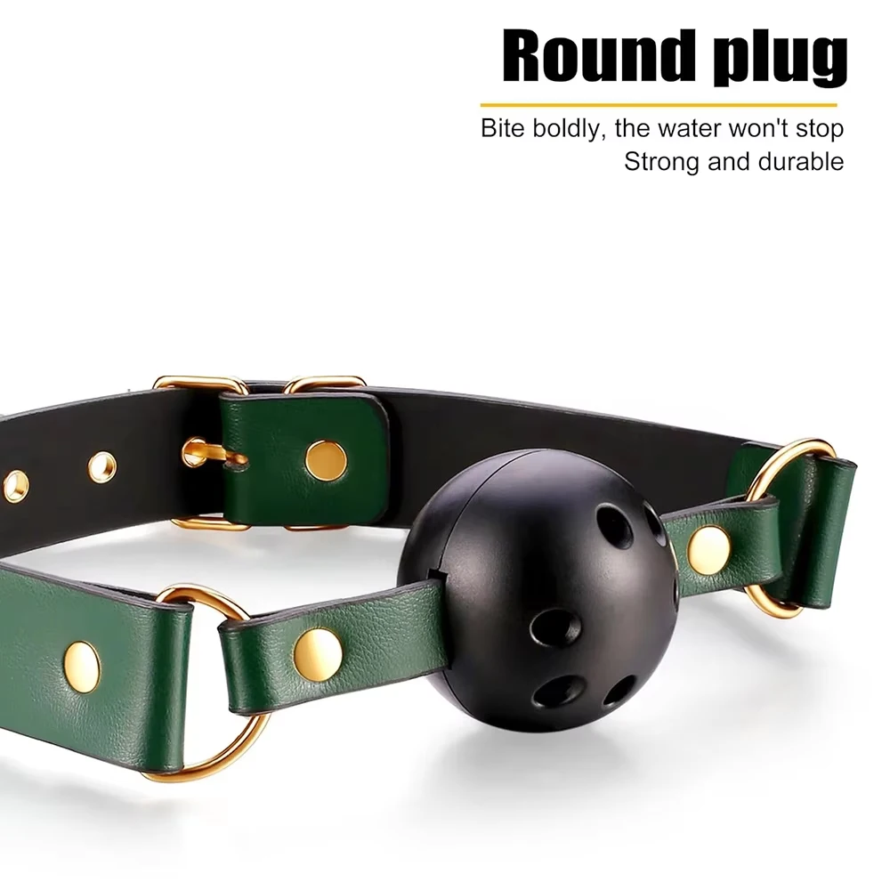 Erotic Bed Bondage Kits Slave Restraint Bondage SM Set Genuine leather Collar Mouth Gag Whips Handcuffs Adult Sex Toy For Couple view 6