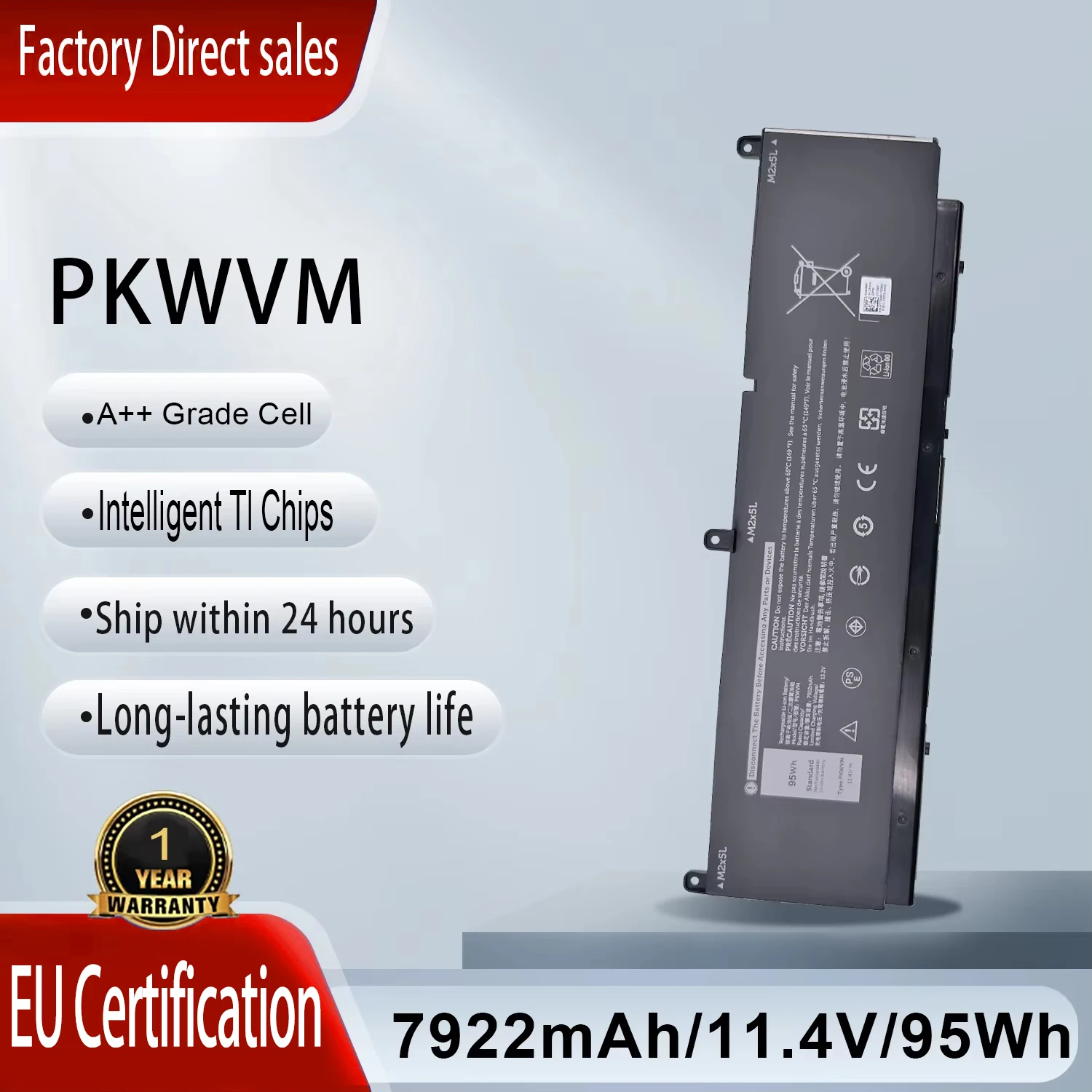 

High Quality PKWVM Battery For Dell Precision 7550 7750 7560 7760 Mobile Workstation C903V P44E P93F P44E001 P93F002 453-BBCQ