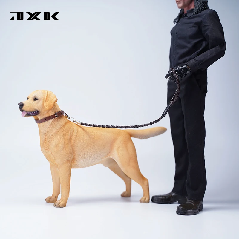 재고 있음 Jxk 1/6 래브라도 리트리버 귀여운 시뮬레이션 동물 애완견 수지 모델 수제 선물 홈 장식
