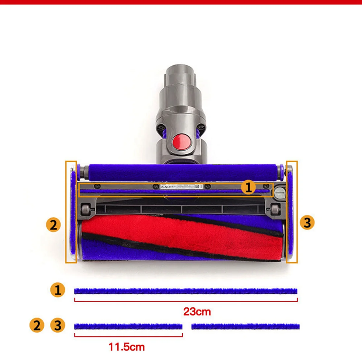 16 шт. мягкие плюшевые полоски для пылесоса V6 V7 V10 V11, мягкий ролик, сменная головка пылесоса