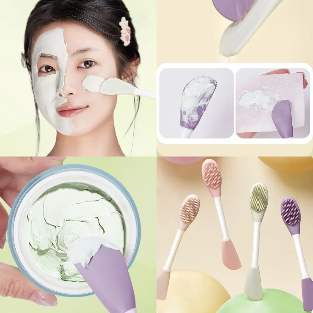 

Double-headed Silicone Mask Brush Dual-use Exfoliating Soft Head Scraper Cleansing Massage Massage Cleaning Brushes