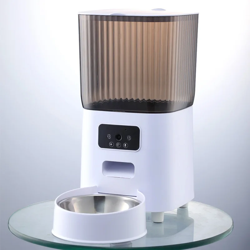 Automatic Pet Feeder Smart Cat Food Kibble Dispenser Remote Control APP network timed quantitative cat dog Feeder Double Bowl