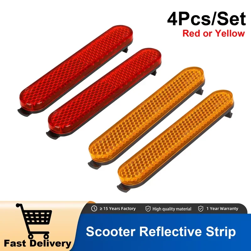 

4Pcs Reflective Strip Highlight Warning For Xiaomi M365 1S Pro2 F2 Plus Electric Scooter Night Safety Modified Reflective Cover