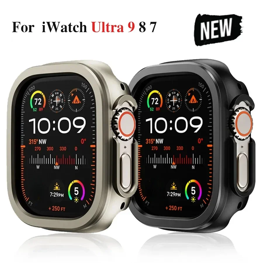 

Aluminum Alloy Bezel for Apple Watch Case 49mm 45mm 41mm High Quality TPU Cover Metal Protection for Iwatch Ultra 2 Sereis 9 8 7