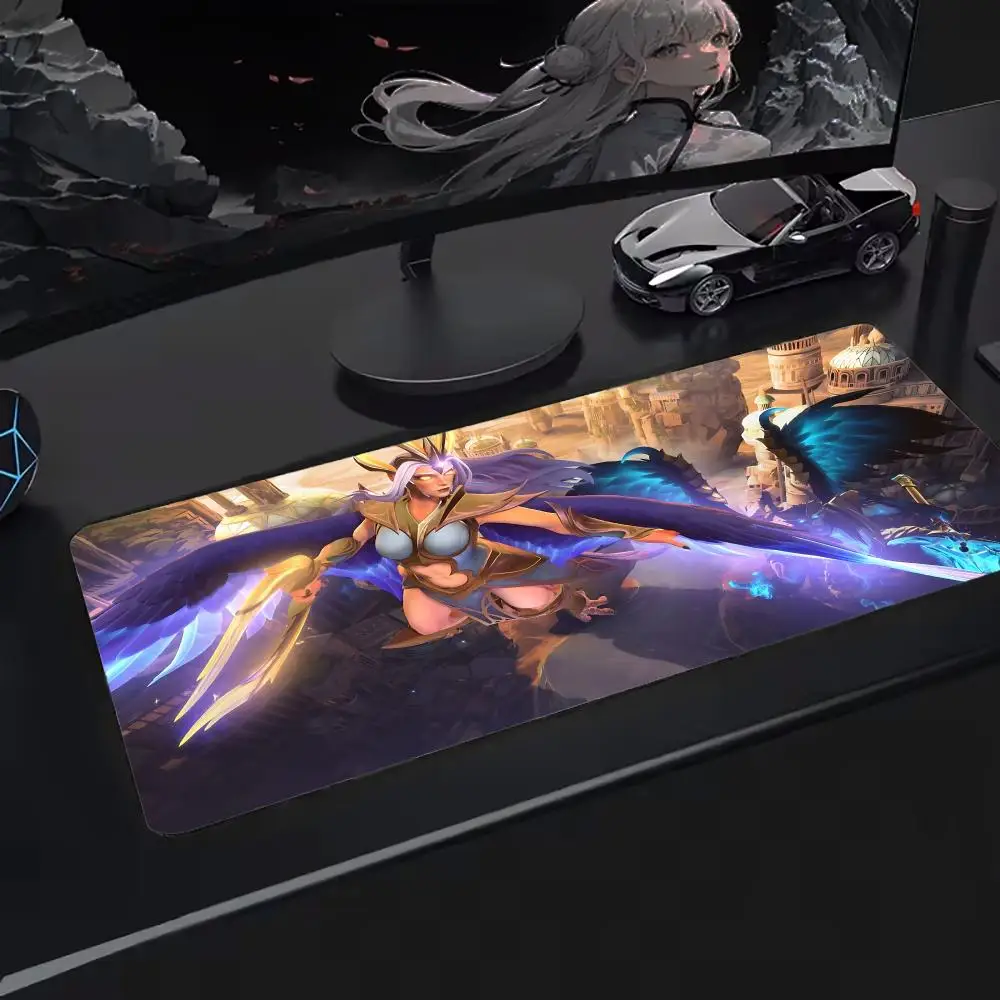 Super Moba T-Tibia Mouse Pad Tapetes de Mesa Teclado, Borracha Kawai, Tapete de Mesa Antiderrapante, XXL90x40cm